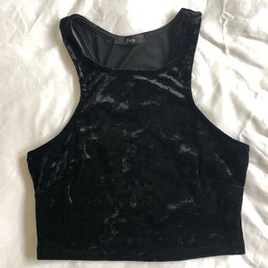 Velour crop top
